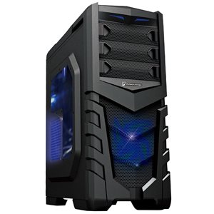 CiT Vanquish Blue Midi ATX PC Gaming Tower Case USB 3.0 (No PSU) (854)